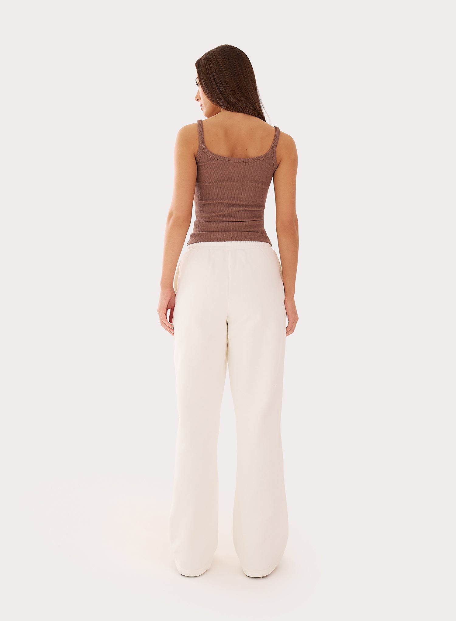 White 4th Wide Leg Branded Joggers